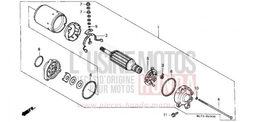 MOTORINO DI AVVIAMENTO (1) VFR750FH di 1987
